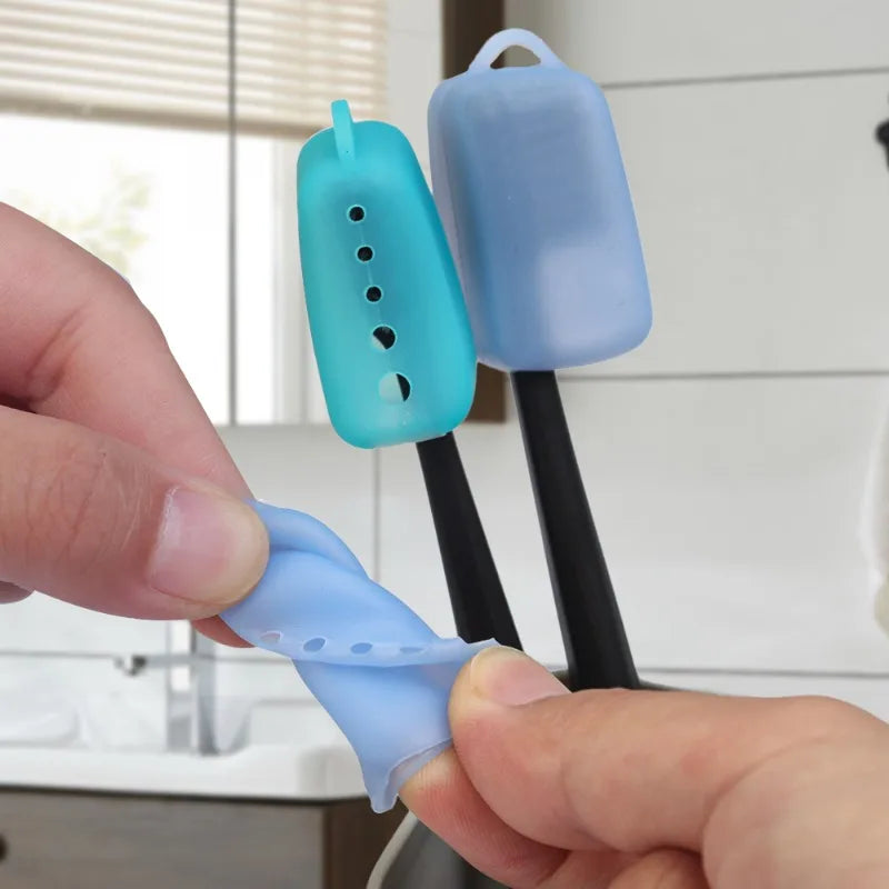 20/1PCS Silicone Toothbrush Head Cover Holder Travel Hiking Camping Portable Brush Protect Storage Organizer Dustproof Cap Case