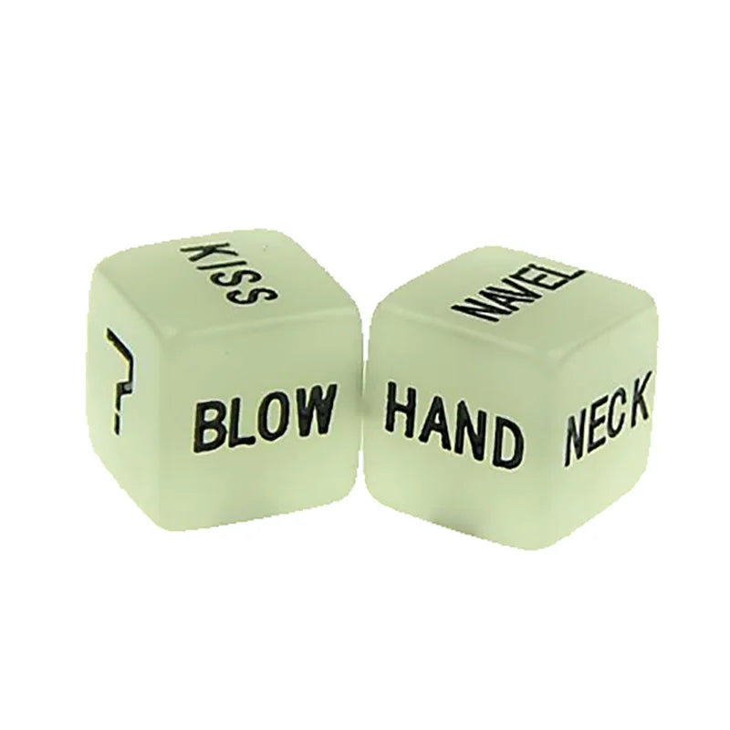 2PCS Sexy Dice Acrylic Fluorescence Dice Entertainment Toy Gambling Dice 6 Sides