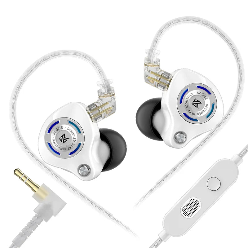 KZ Gale In-Ear Gaming Earphones 7.1 Stereo E-sports Bass Metal Earbuds for Video Game Stage Live Wired Headphones With HD Mic