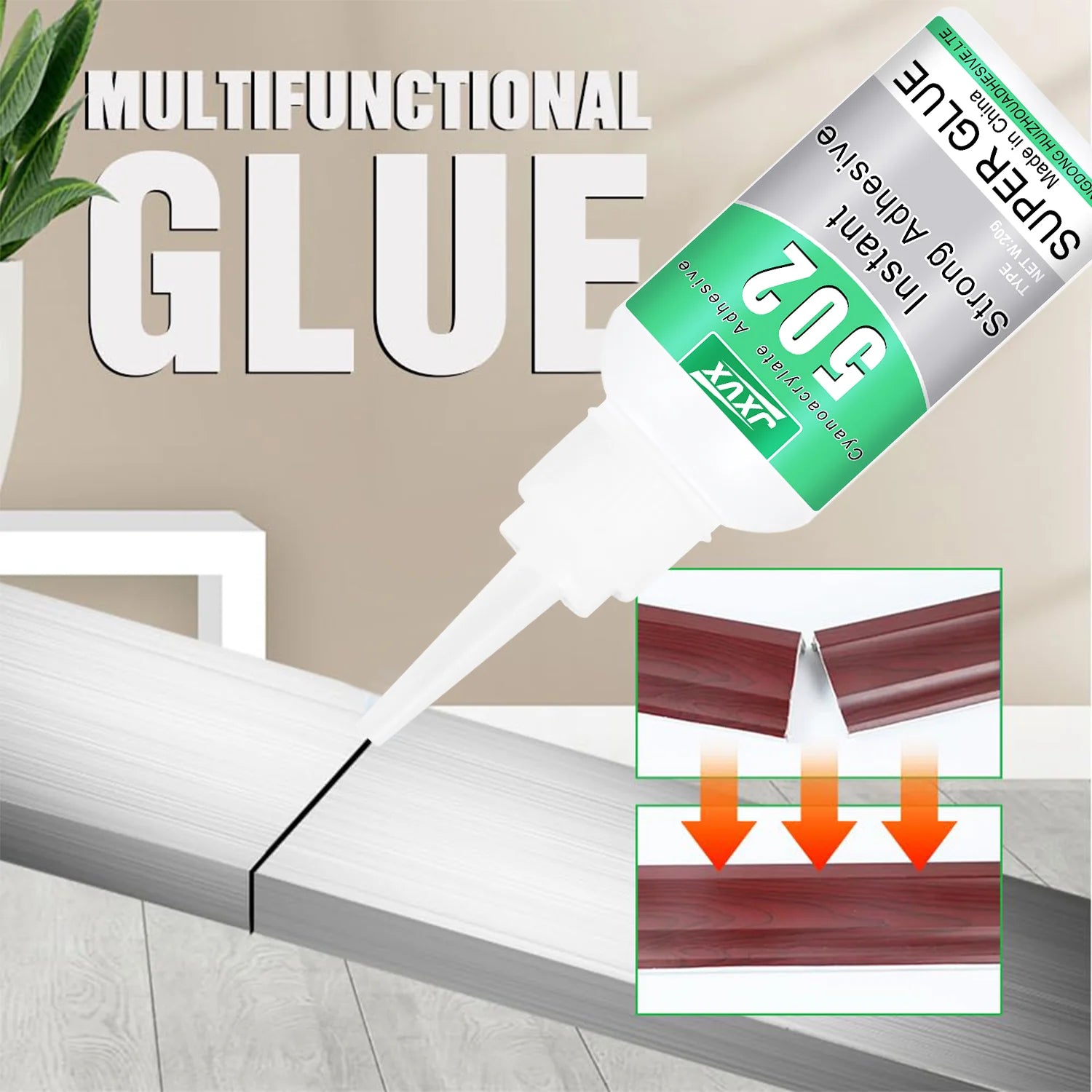 10PCS 20mL 502 Super Glue Strong Quick-Drying Adhesive Universal Instant Transparent for Metal Wood Rubber Leather Bond Repair.