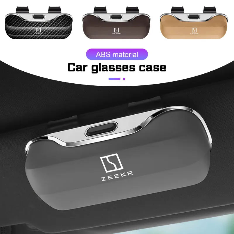 2026 Car Visor Glasses Box Portable For  ZEEKR 001 007 009 X MIX 7X 9X M-Vision Auto Universal  Eyeglasses Case Car Accessories