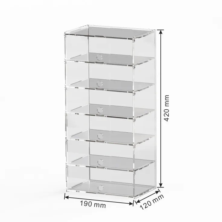 Clear Acrylic Multi-layer Tier Display Case with Door Storage Box for Model Cars Building Blocks Figures Collectibles
