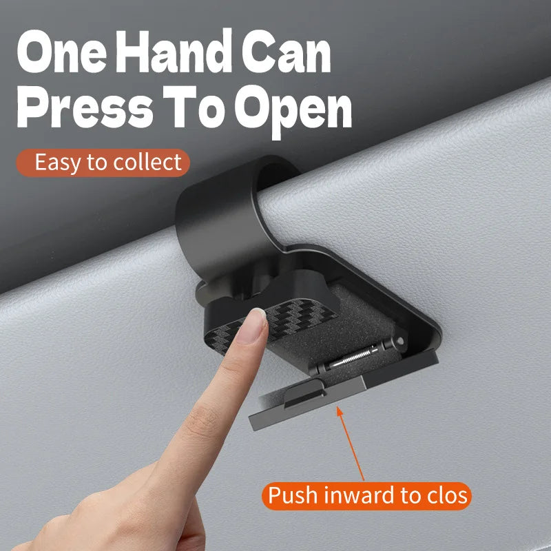 Sunglass Holder for Car Sunglasses Holder and Ticket Card Clip Universal for Different Size Glasses Car Visor Accessories