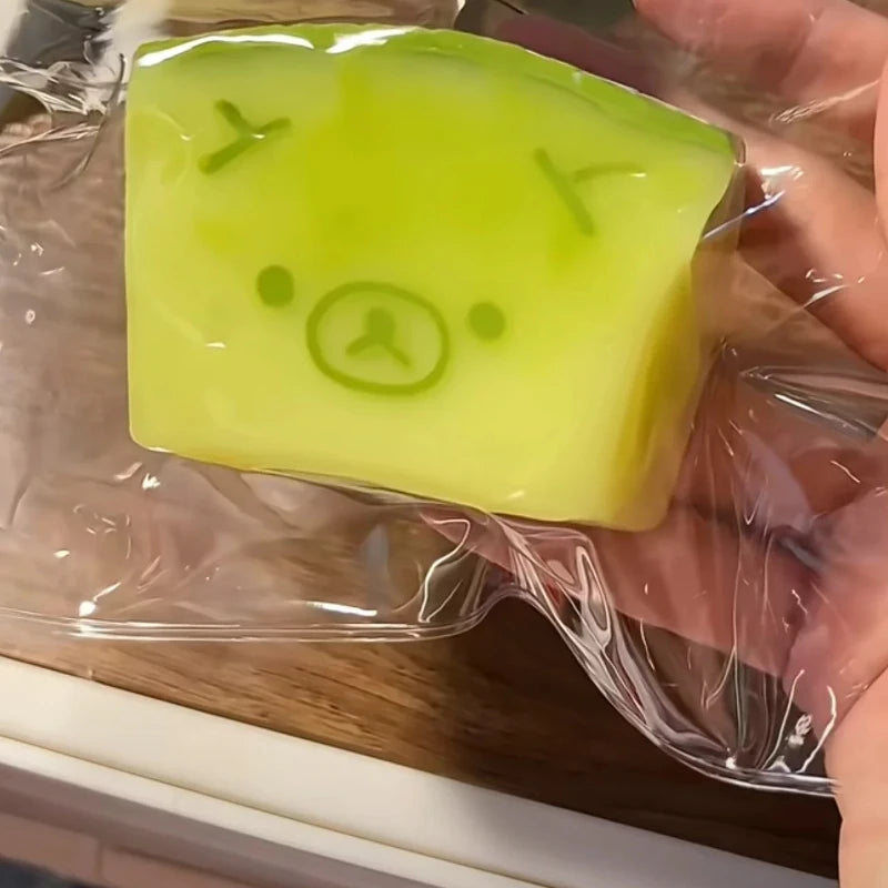 2026 Hot 1Pc Soft Taba Squishy Toy with Butter Texture - Sweet Melon Bear Shaped to Relieve Stress - Food Grade Silicone S