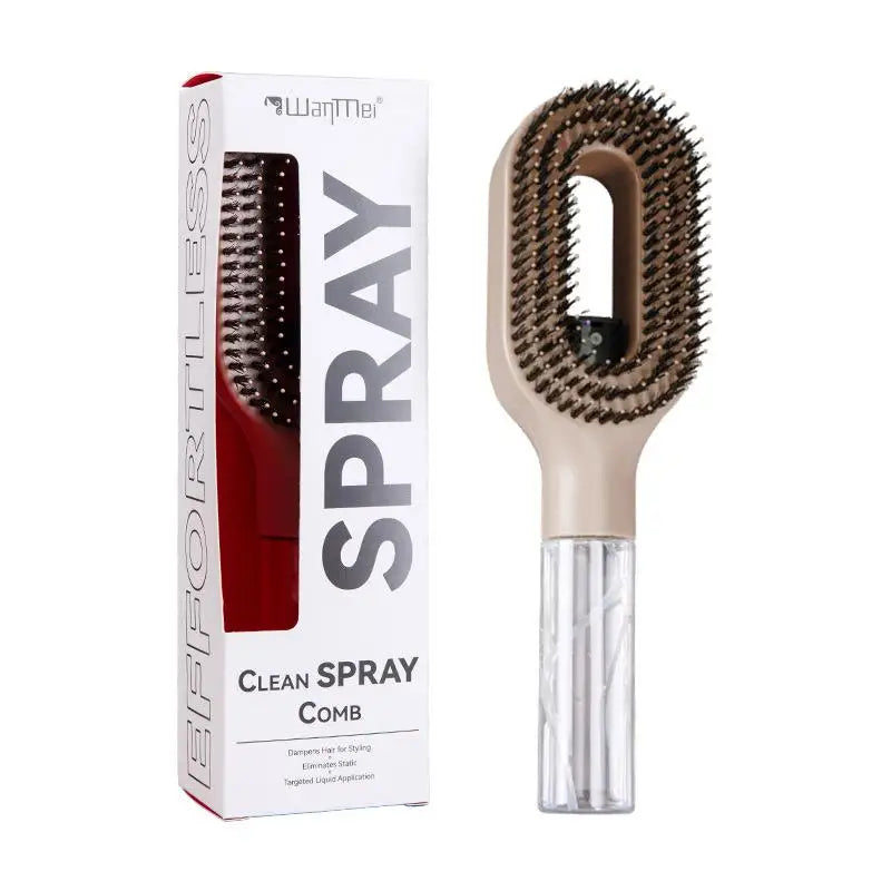 1Pcs Spray Hair Brush Refillable Liquid Water Spray Paddle Comb Anti Static Soft Bristle Hair Styling Massage Comb For Home