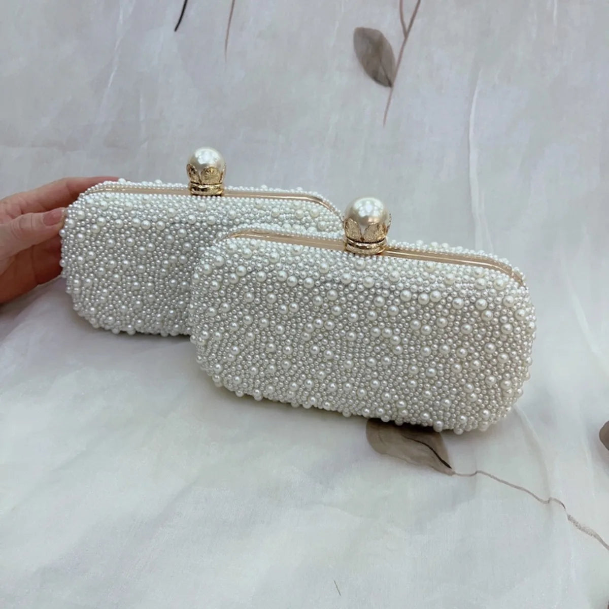 Luxury Wedding Evening Dress Bag Chain Shoulder Bag Women's Pearl Wallet Women's Party Handbag Fashion Designer Brand Purse