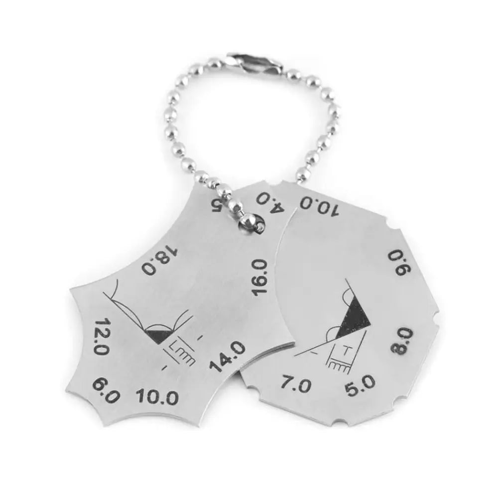 Mini Pocket Welding Joint Two-piece Gage Stainless Steel Fillet Weld Seam Gap Butt Weld Gauge High Precision Inspection Ruler