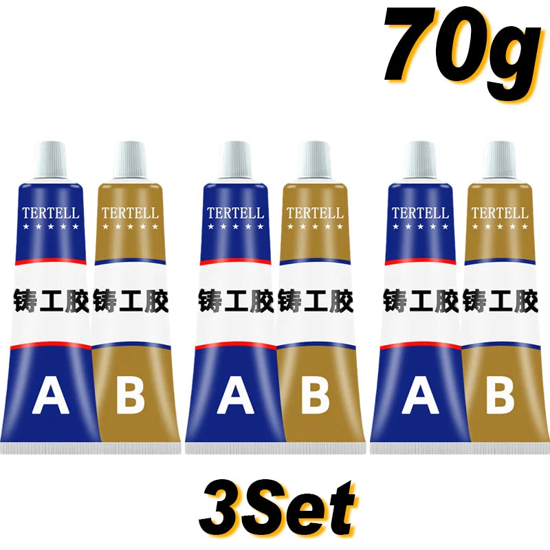 High Strength Magic Metal Repair Glue Welding AB Glue High Temperature Resistant Strong Bonding Durable Adhesive Metal Plastic