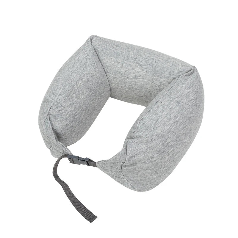 Neck Pillow Neck Support Breathable Stuffable U-shaped Pillow With Hidden Zipper Adjustable Drawstring Neck Pillow For Travel