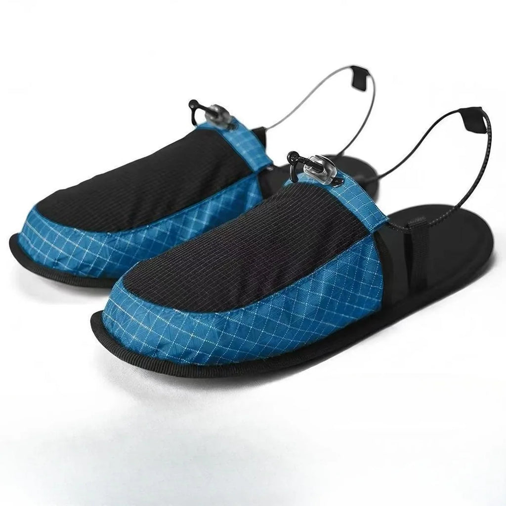 Portable Foldable Travel Slippers Non Slip TPU Sole Sandals with Storage Bag Outdoor Camping Beach Hotel Airplane Slip on Shoes