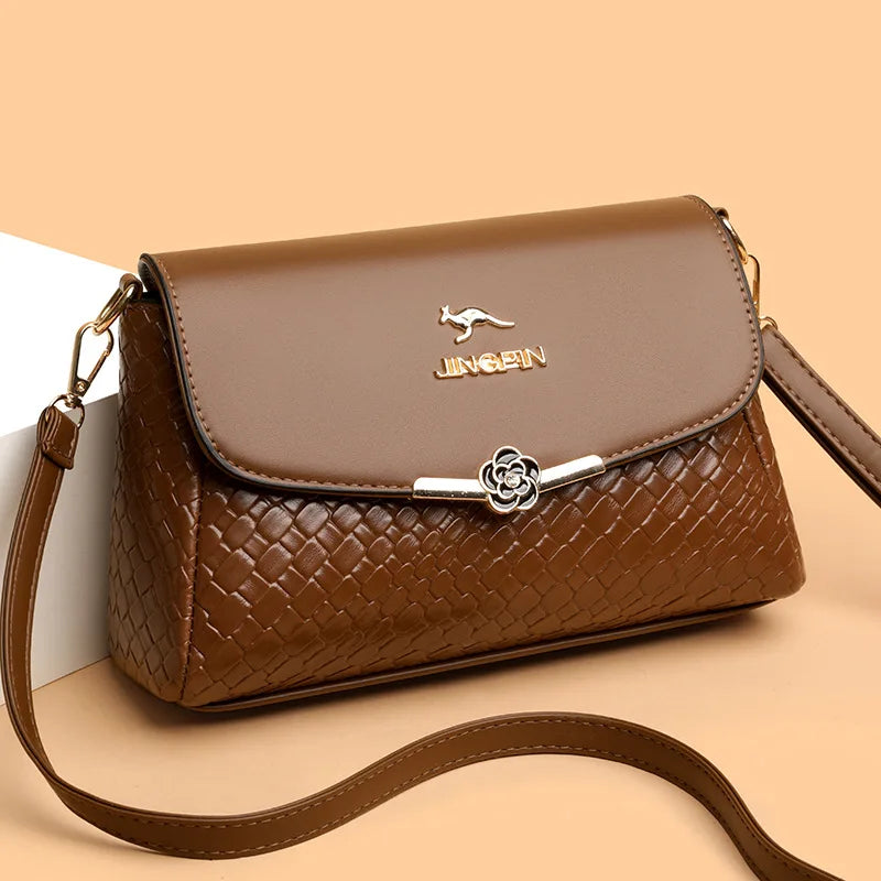 2025 New Design Women Crossbody Bag Large Capacity Genuine Leather Texture Phone Cosmetics Wallet Stylish Shoulder Bag for Women