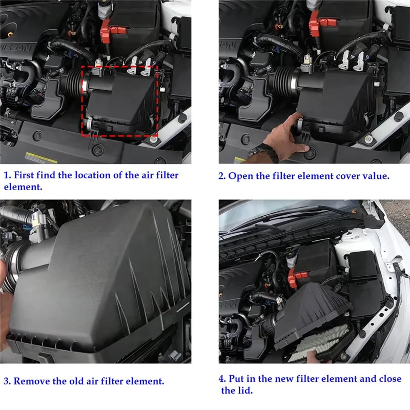 CA12551 Engine Air Filter For Nissan Altima 2.5L 2019 2020 2021 2022 2023 2024 Replace 165466CA0A Parts