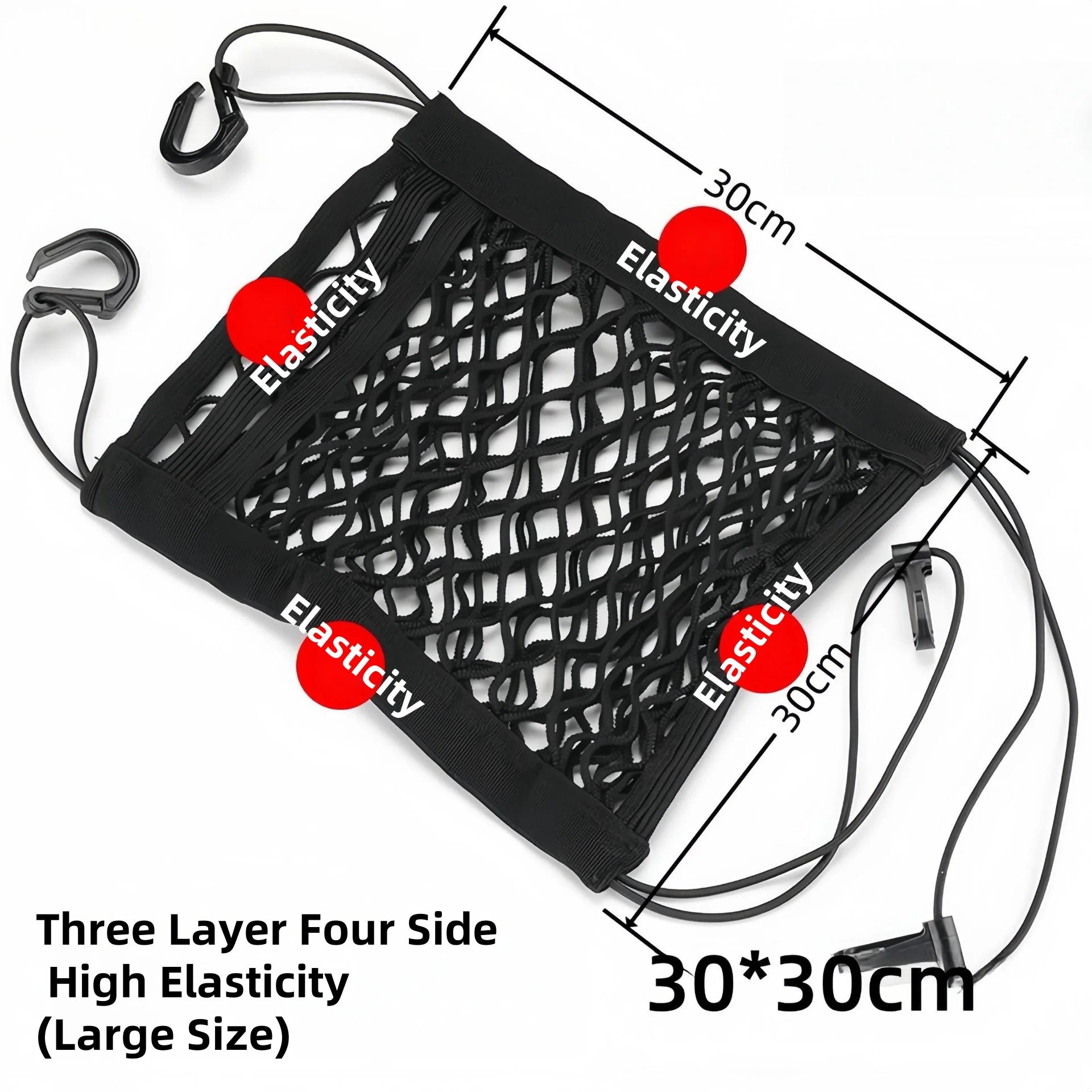 Car Storage Net Bag Between Seats Car Divider Child Safety Net Pet Barrier Elastic Expandable Mesh Bag Car Accessorie Interior