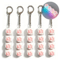  NEW Multi-choice Light Up Keyboard Keychain Crystal Clicker Fidget Toy Stress Relief Sensory Toy Portable Car Desk Decor Gift