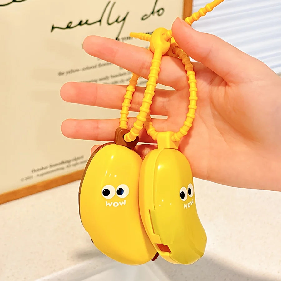 2in1 Banana Toothbrush Holder With Toothpaste Box Cute MIni Toothbrush Protective Cap Portable Brush Cap Case Travel Household