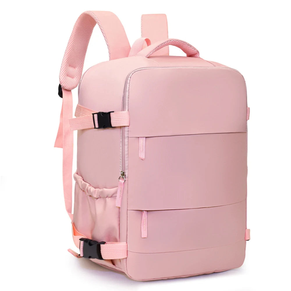 Versatile Carry-On Travel Backpack, 180 °   Expandable Boarding Bag, Laptop Compartment Bag for Business & Leisure Trips