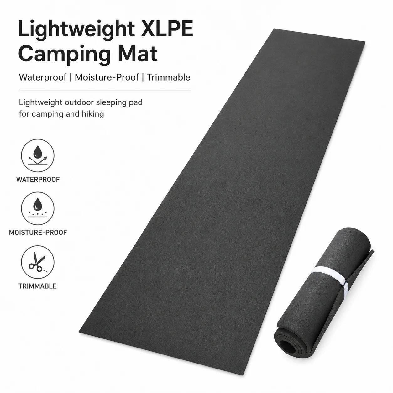 Lightweight XLPE Camping Mat Waterproof Moisture-Proof Sleeping Pad for Hiking Trekking Outdoor Picnic Portable Picnic Blanket