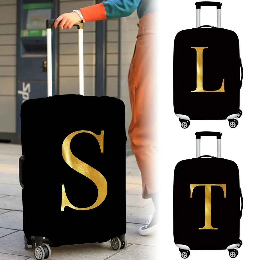 Luggage Protective Cover Thick Elastic Luggage Protective Covers Dust Cover Anti-Scratch Protective Suitcase Cover Letter Series