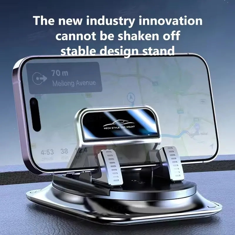 360° Free Rotation Phone Mount Car Dashboard Anti Slip Washable Nano Silicone Universal Stable Head Up Navigation Cell Holder