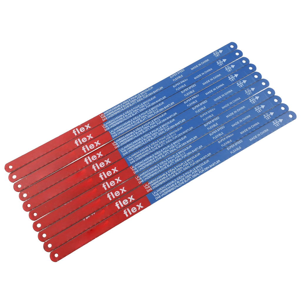10PCS Hacksaw Blade 300mm Hand Saw Blades 14T/18T/24T Bi-Metal For Meat Wood Cut Flexible Steel Folding Saw Blades Cutting Tools