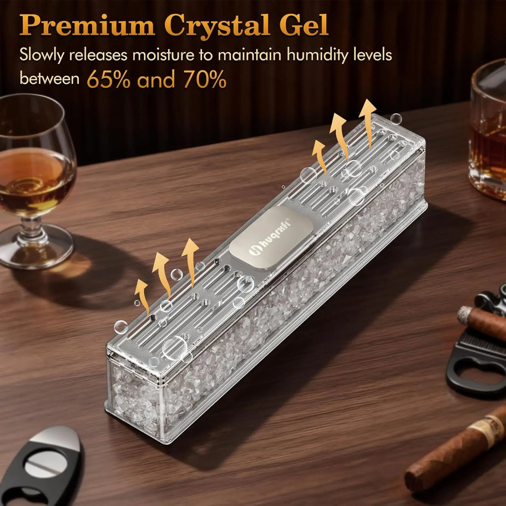 Pre-Filled Cigar Humidifier Ready-to-Use Crystal Gel Humidifier,Cigar Humidor Accessories,Maintains Ideal 65-70% Cigars Humidit