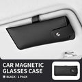 Magnetic Car Sunglasses Holder Case Universal Auto Sun Visor Glasses Box Clip Sunglasses Holder Fastener Eyeglasses Storage