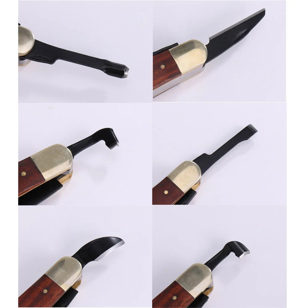 6 in 1 Wood & SK5 Steel Multi-purpose Folding Carving  Multitool Camping/ Home Furnishing Wood Cutter Portable Gift Cutting Tool