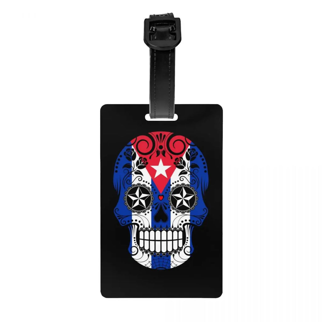 Custom Evil Hands Skull Luggage Tag Privacy Protection Halloween Gothic Skeleton Baggage Tags Travel Bag Labels Suitcase