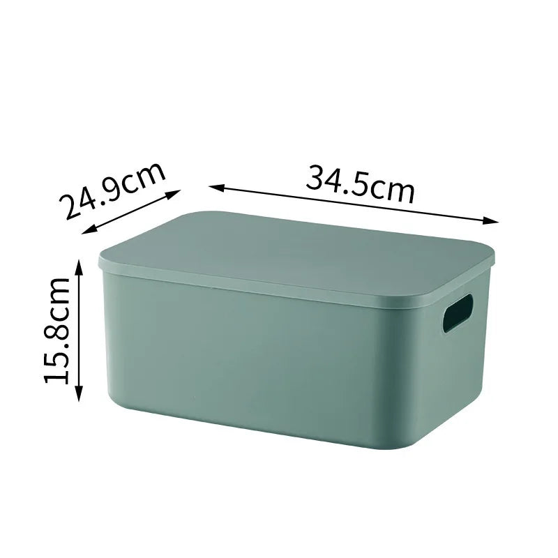Colorful Plastic Organizers Storage Box With Lid For Toys Underwear Sock Jewelry Lipstick Container Stackable Baskets Bins