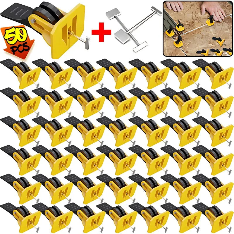 10/50PCS Reusable Tile Leveling System For Floor Tiles Hand Tile Leveling Device Construction Tool Parts Set Hardware Fixed Sets