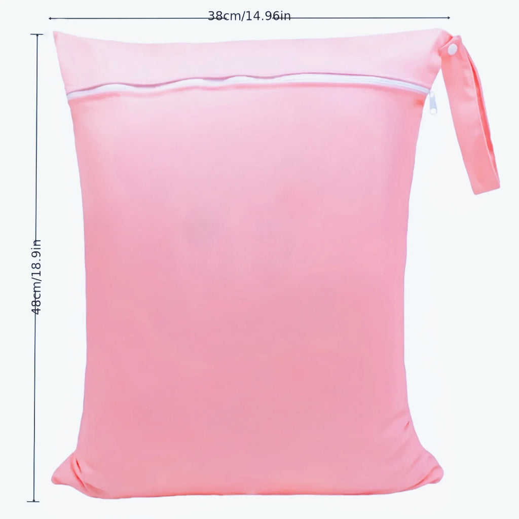 1pc Waterproof Travel Laundry Bag Wet Dry Organizer Pouch with Zipper Hanging Strap Portable Storage Bag