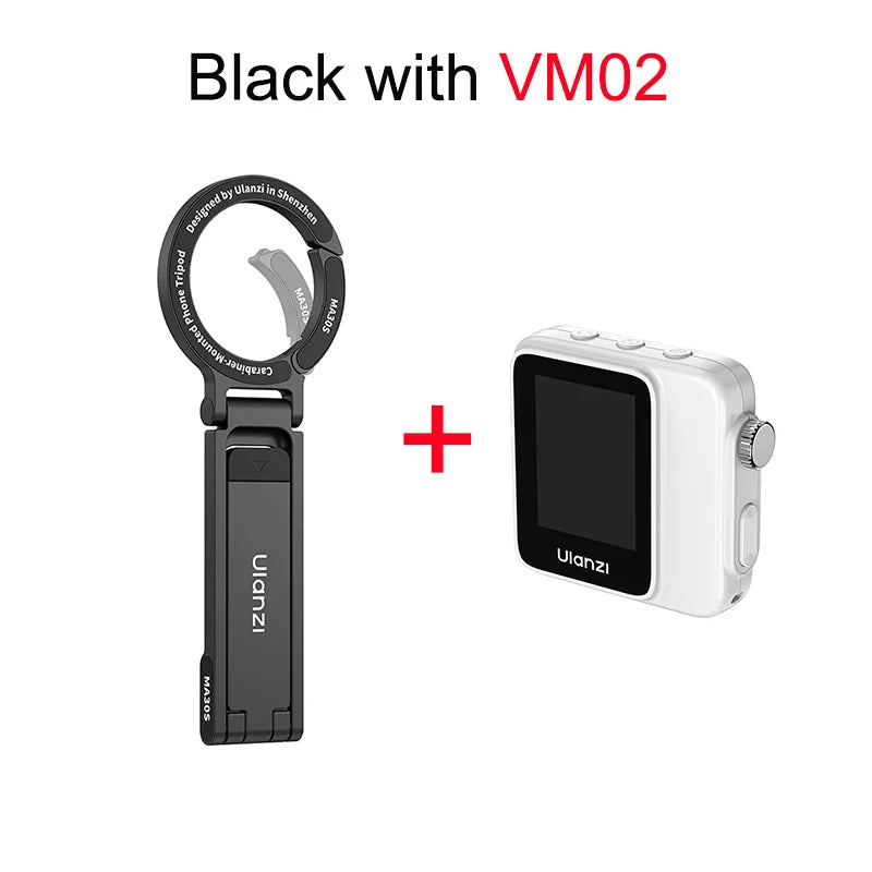 Ulanzi MA30S Carabiner Phone Stand Phone Handle Tripod for iPhone 17 16 15 Pro/Pro Max Selfie Stick Slim Version MA30 for Vlog