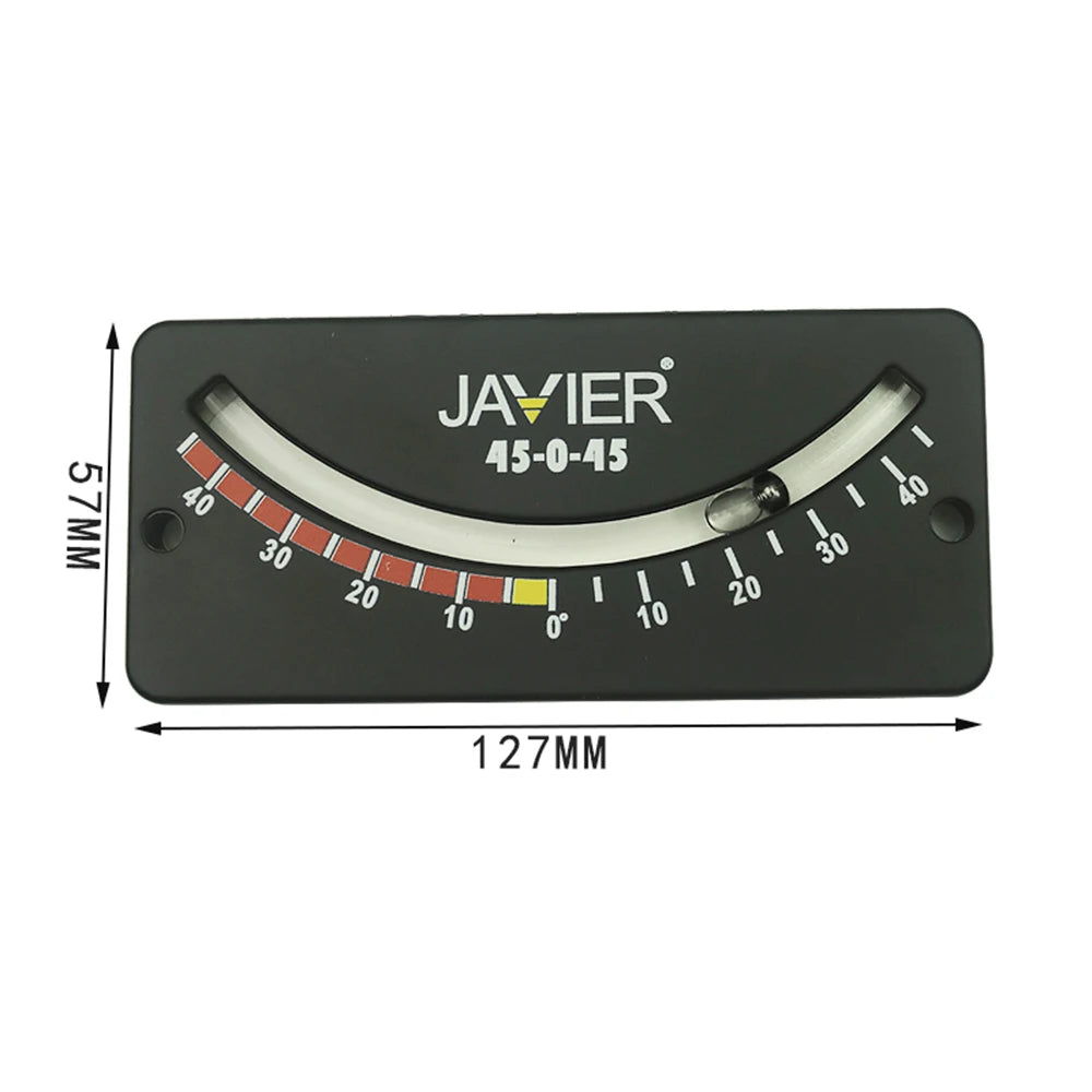 10-0-10 25-0-25 45-0-45 Inclinometer and Tilt Gauge Glass Tube Inclinometer Slope Protractor Angle Meter