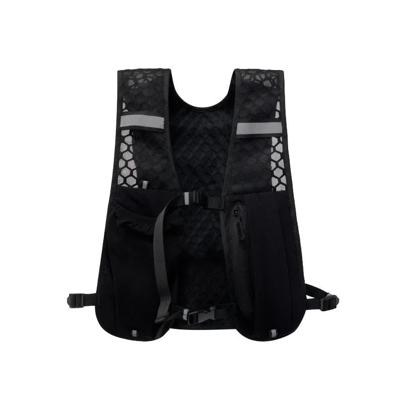 Lightweight Running Vest with Phone Holder New Reflective Hydration Water Chest Pack Storage for Sports Water Bottle