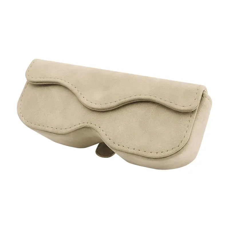 Suede Leather Car Eyeglass Case Automatic Closing Non-slip Auto Sun Visor Glasses Holder Magnetic Multi-functional Eyewear Clips