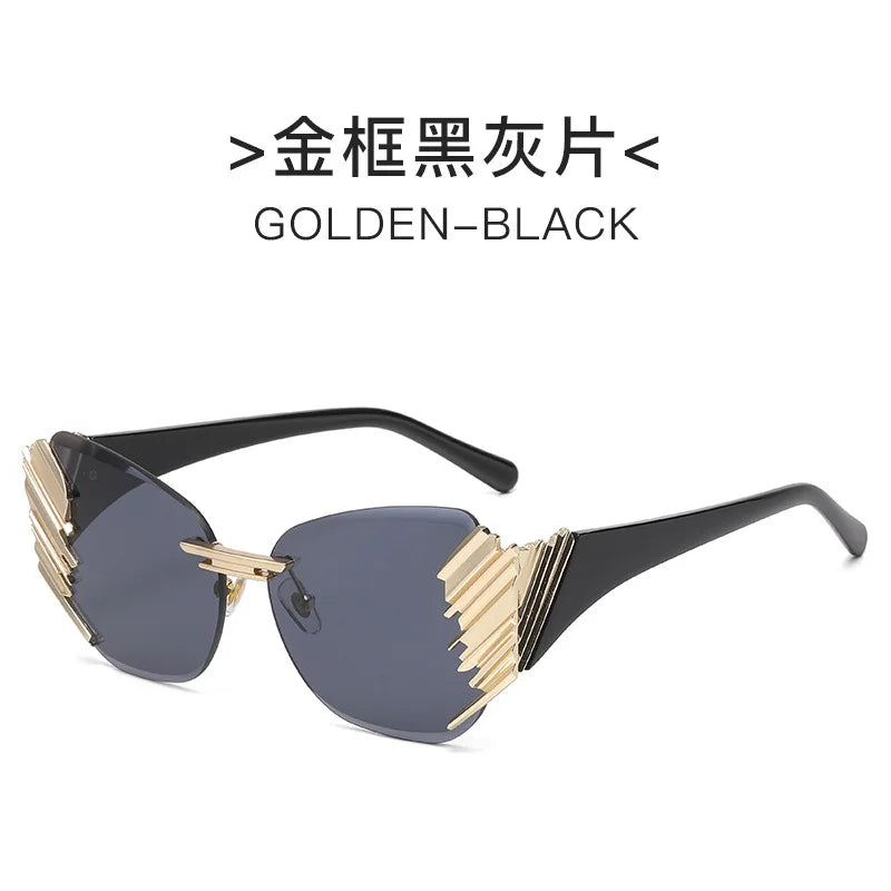 2026 Stylish Rimless Cut Edge Sunglasses Modern Trendy Framless Eyewear Unisex Versatile Fashion Shades Designed for Daily