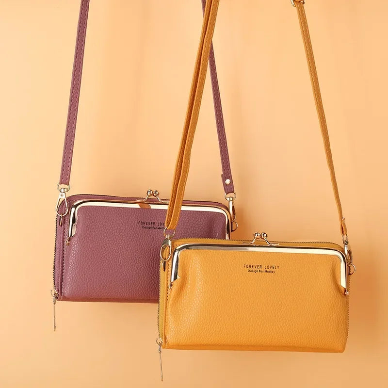 Women's Crossbody Bag Simple and Versatile Coin Purse Large-capacity Long Zipper Mobile Phone Bag Creative Single-shoulder Bag