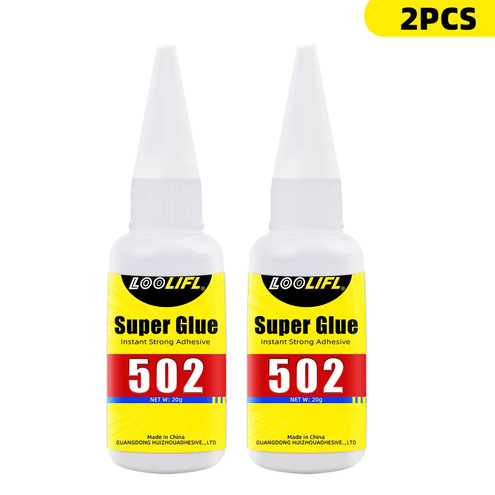 LOOLIFL 502 Glue 20g, Instant Strong Adhesive,High Strength,  Universal Super Glue for Metal, Plastic, Leather, Wood, Ceramics,