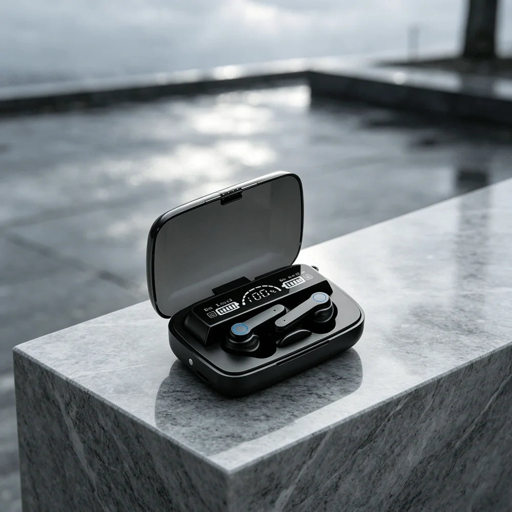 New TWS Bluetooth Headphones 5.3 9D High Fidelity Wireless Headphones Touch IPX7 Waterproof Digital Display Headphones
