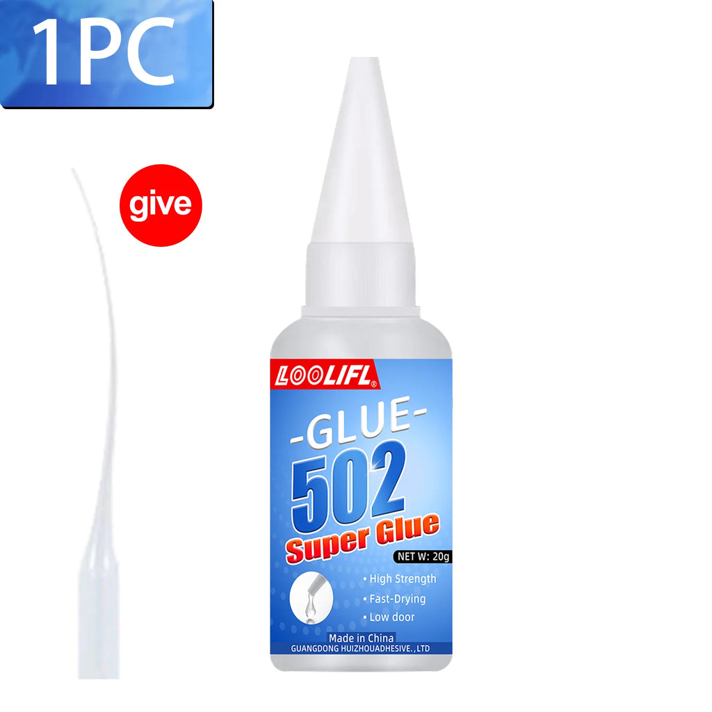 502 Super Glue Quick-drying Strong Cyanoacrylate Glue Is Used for DIY Handicraft Repair of Metal, Wood, Plastic and Ceramics.20g