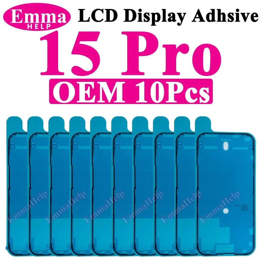 10pcs Waterproof Seal Sticker Back Cover Side For iPhone 16 Plus 15 Pro Max 14 16E Front LCD Display Adhesive Tape Seal