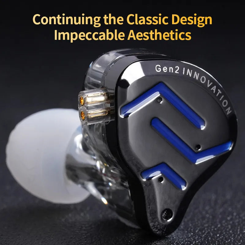 KZ ZSN Pro 2 Hybrid Drive 1BA+1DD In Ear Metal Earphones HIFI Bass Headset Monitor Earbuds Sport Noise Cancelling