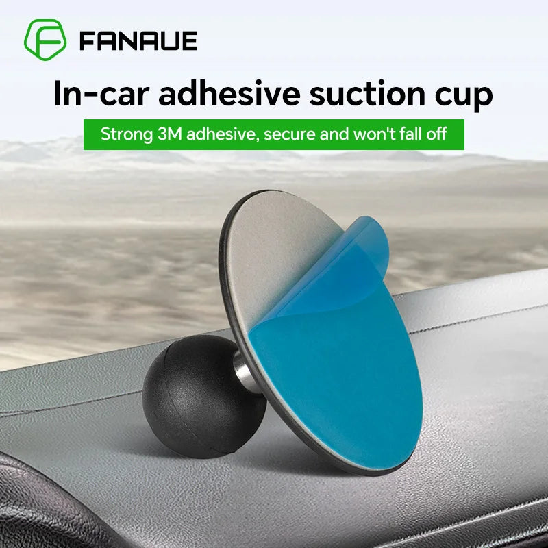 FANAUE 1 Inch Ball Mount Flexible Adhesive Suction Cup Car Dashboard Suction Cup for GPS Camera Smartphones Accessories