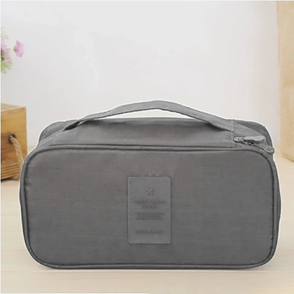 Portable Travel Underwear Organizer – Foldable – Zippered Storage Bag for Bras, Socks,and Underwear – Compact Suitcase Organizer