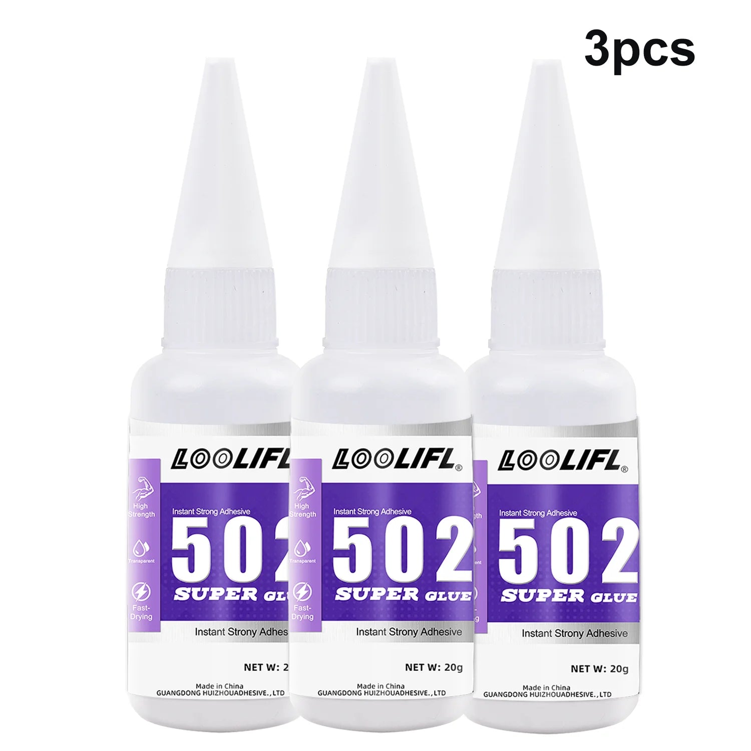 Loolifl 502 Super Glue Multi-Purpose Adhesive, Suitable for Metal, Plastic, Diy, and Small Craft Repairs 20g Quick-Drying Glue