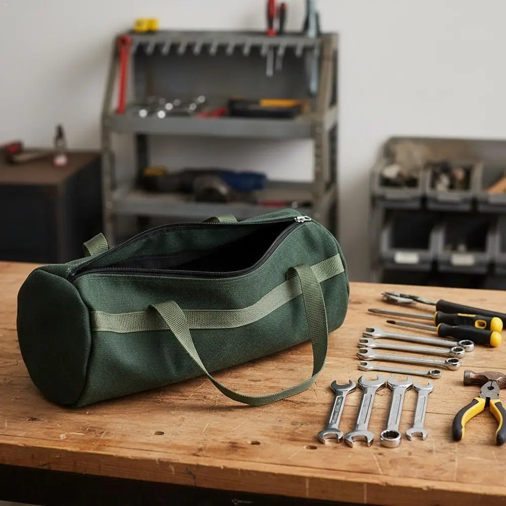 Tool Tote with Handle Easy to Carry Pouch Canvas Tool Bag Handbag Electrician Screwdrivers Storage Bags Handbags