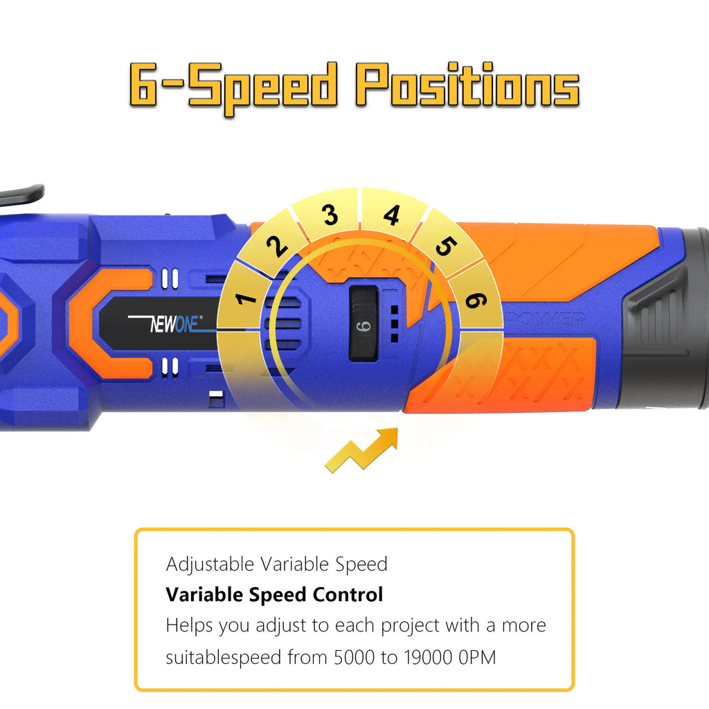 NEWONE 12V Multi Functional Tool Renovator 6 Speed Adjustment Oscillating Tool Vibration Woodworking Powerl Tool With LED Light