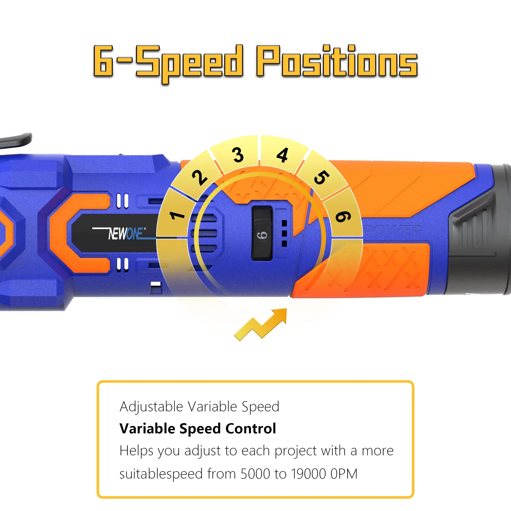 NEWONE 12V Multi Functional Tool Renovator 6 Speed Adjustment Oscillating Tool Vibration Woodworking Powerl Tool With LED Light