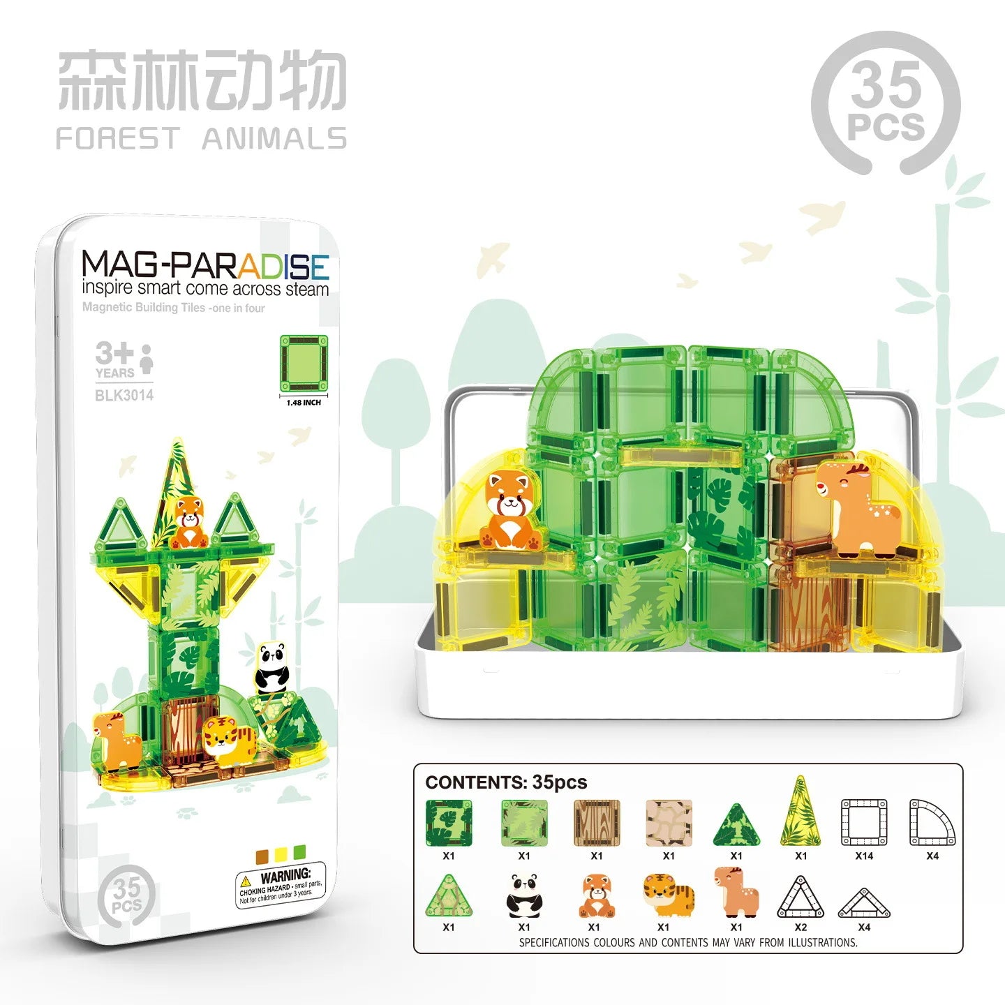 Mini Magnetic Building Blocks for Children, Portable Magnetic Toys with Bright Colors and Fun Designs, Birthday and Holiday Gift
