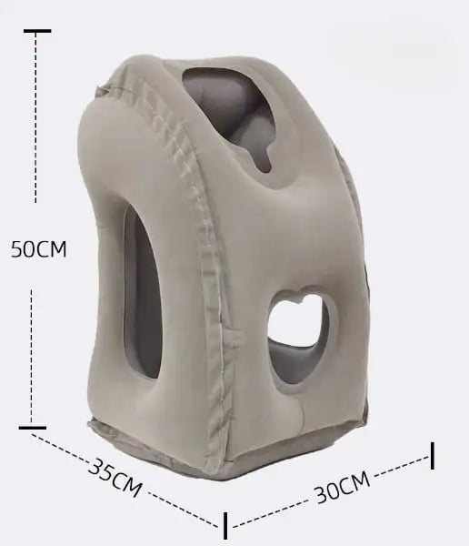 Upgraded Inflatable Air Cushion Travel Pillow Headrest Chin Support Cushions for Airplane Plane Car Office Rest Neck Nap Pillows